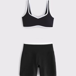 NWT Abercrombie & Fitch YPB studioSportsBra and Bike short set